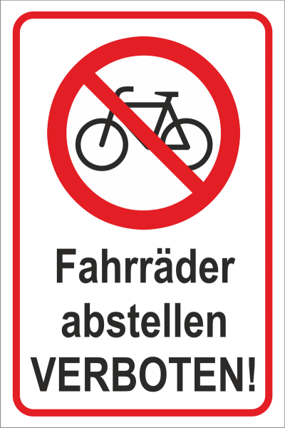 Fahrrad abstellen untersagt
